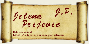 Jelena Prijević vizit kartica